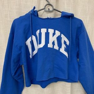 Custom Cropped Duke University Sweatshirt